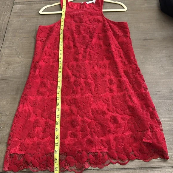 Revolve x Lovers + Friends Red Lace Embroidered Shift Dress New without Tag - Picture 8 of 9